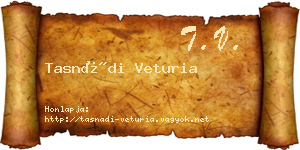 Tasnádi Veturia névjegykártya